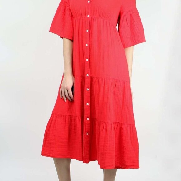 XiRENA Red Midi Dress - Picture 7 of 9